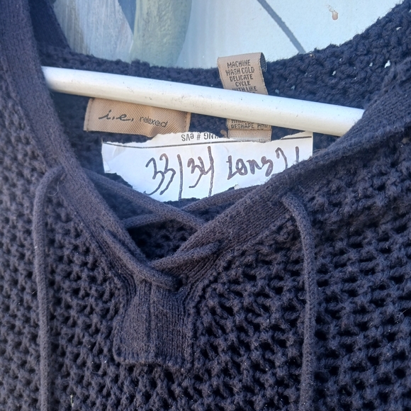 {I.E Relaxed} Crochet Pullover Hoodie - Picture 3 of 4